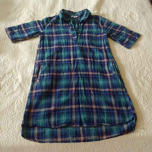 All For Color Plaid Flannel Dress - Picture 1 of 6